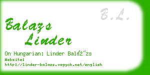 balazs linder business card